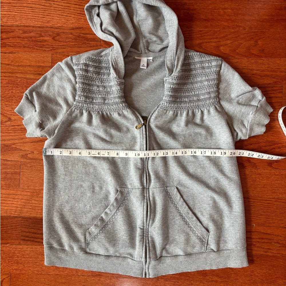 Juicy Couture women’s 100% cotton Gray Hooded, short sleeved Jacket, size XL - Picture 8 of 10